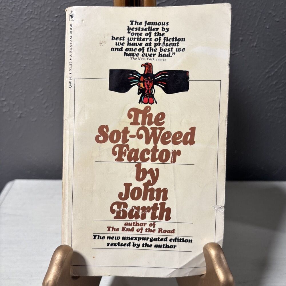 John Barth The Sot-Weed Factor Paperback Bantam Books 1969 Revised Edition